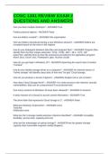 COSC 1301 REVIEW EXAM 2 QUESTIONS AND ANSWERS