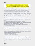 NR 446 Exam 2 Collaborative Study Questions with Verified Answers 2025