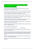 COSC 1301 Final Exam Review with Compete Solutions