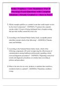 Relias Prophecy- Core Mandatory Part II  &lpar;Nursing&rpar; Exam Questions with Complete  Solutions &vert; Already Graded A&plus; &vert; Sure to Pass&excl;&excl; 