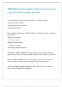 APhA Based Immunization Pharmacy Tech Exam Questions With Correct Answers&period;