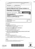 2025 Pearson Edexcel Level 1&sol;Level 2 GCSE &lpar;9&ndash;1&rpar;  Geography A PAPER 3&colon; Geographical Investigations Fieldwork  and UK Challenges 1GA0&sol;03  2025 Pearson Edexcel Level 1&sol;Level 2 GCSE &lpar;9&ndash;1&rpar; Geography A  PAPER 3&colon; Geographical Investigations Fieldwork and UK  Cha