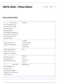 MKTG 3340 - FINAL EXAM Exam Questions and Answers 100&percnt; Pass &vert;Already Graded A&plus;&vert; Verified and Updated &vert;Actual 2025&sol;2026 Cheat Sheet