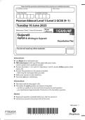 2025 Pearson Edexcel Level 1&sol;Level 2 GCSE &lpar;9&ndash;1&rpar; Gujarati  PAPER 4&colon; Writing in Gujarati Foundation Tier 1GU0&sol;4F