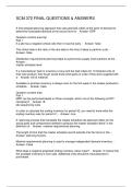 SCM 372 FINAL QUESTIONS & ANSWERS
