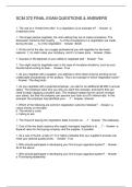 SCM 372 FINAL EXAM QUESTIONS & ANSWERS