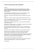 SCM 372 QUESTIONS AND ANSWERS