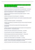 AST CERTIFICATION COMPREHENSIVE EXAM QUESTIONS AND SOLUTIONS RATED A&plus;