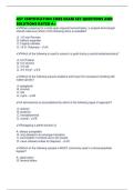 AST CERTIFICATION CORE EXAM SET QUESTIONS AND SOLUTIONS RATED A&plus;