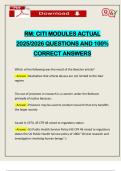 RM&colon; CITI MODULES ACTUAL 2025&sol;2026 QUESTIONS AND 100&percnt; CORRECT ANSWERS