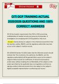 CITI GCP TRAINING ACTUAL 2025&sol;2026 QUESTIONS AND 100&percnt; CORRECT ANSWERS