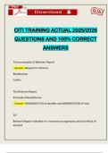 CITI TRAINING ACTUAL 2025&sol;2026 QUESTIONS AND 100&percnt; CORRECT ANSWERS