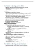 Beknopte samenvatting Child&comma; Family&comma; School&comma; Community&colon; Socialization and Support -  Pedagogische systemen in de kindertijd en adolescentie &lpar;201700102&rpar;