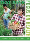 Test Bank for Focus on Health&comma; 11th edition Dale Hahn&comma; Wayne Payne&comma; Ellen Lucas&period; Answers at the end of each Chapter&period;