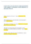 CLEET FINAL EXAM STUDY GUIDE QUESTIONS AND CORRECT ANSWERS LATEST EDITION A&plus;&vert; 2025-2026 UPDATE