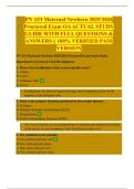 PN ATI Maternal Newborn 2025&sol;2026  Proctored Exam OA ACTUAL STUDY  GUIDE WITH FULL QUESTIONS &  ANSWERS &vert;&vert; 100&percnt; VERIFIED PASS  VERSION