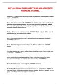 PUP 424 FINAL EXAM QUESTIONS AND ACCURATE ANSWERS A&plus; RATED 
