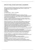 WPC470 FINAL EXAM QUESTIONS & ANSWERS