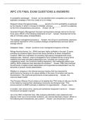WPC 470 FINAL EXAM QUESTIONS & ANSWERS