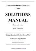 Solutions Manual &mdash; Understanding Business Ethics&comma; 3rd Edition &mdash; Peter A&period; Stanwick & Sarah D&period; Stanwick