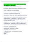 CERTIFIED TRAVEL AGENT CORE EXAMS SET QUESTIONS AND SOLUTIONS MARKED A&plus;