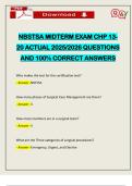 NBSTSA MIDTERM EXAM CHP 13- 20 ACTUAL 2025&sol;2026 QUESTIONS AND 100&percnt; CORRECT ANSWERS