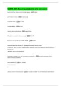 NURS 235 Exam questions and answers 