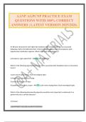 AANP AGPCNP PRACTICE EXAM QUESTIONS WITH 100&percnt; CORRECT ANSWERS &vert; LATEST VERSION 2025&sol;2026&period;