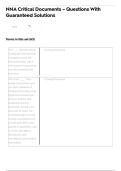 NNA Critical Documents &ndash; Questions With Guaranteed Solutions