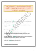 ABQUARP EXAM QUESTIONS WITH 100&percnt; CORRECT ANSWERS &vert; LATEST VERSION 2025&sol;2026&period;