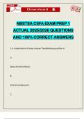 NBSTSA CSFA EXAM PREP 1 ACTUAL 2025&sol;2026 QUESTIONS AND 100&percnt; CORRECT ANSWERS