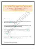 ACC 311 EXAM QUESTIONS WITH 100&percnt; CORRECT ANSWERS &vert; LATEST VERSION 2025&sol;2026&period;