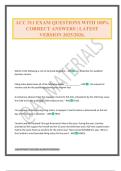 ACC 311 EXAM QUESTIONS WITH 100&percnt; CORRECT ANSWERS &vert; LATEST VERSION 2025&sol;2026&period;