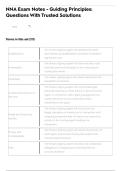 NNA Exam Notes - Guiding Principles&colon; Questions With Trusted Solutions