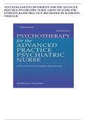 TEST BANK for Psychotherapy for the Advanced Practice Psychiatric Nurse 3rd Edition A How-To Guide for Evidence-Based Practice by Kathleen Wheeler&period; ISBN 9780826193896&period;