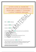 ACSM CLINICAL EXERCISE PHYSIOLOGIST EXAM QUESTIONS WITH 100&percnt; CORRECT ANSWERS &vert; LATEST VERSION 2025&sol;2026&period;