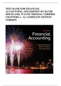 TEST BANK FOR FINANCIAL ACCOUNTING&comma; 6TH EDITION BY DAVID SPICELAND&comma; WAYNE THOMAS&comma; VERIFIED CHAPTERS 1 - 12&comma; COMPLETE NEWEST VERSION
