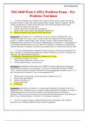NSG 6440 Week 4 APEA Predictor Exam questions and answers 2025&sol;2026