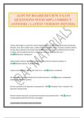 AGPCNP BOARD REVIEW EXAM QUESTIONS WITH 100&percnt; CORRECT ANSWERS &vert; LATEST VERSION 2025&sol;2026&period;