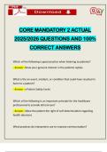 BUNDLE EXAMS&colon;&colon;&colon; CORE MANDATORY1&comma;2&comma;3 EXAMS ACTUAL 2025&sol;2026