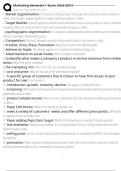 Marketing Semester 1 Exam Exam Questions and Answers 100&percnt; Pass &vert;Already Graded A&plus;&vert; Verified and Updated &vert;Actual 2025&sol;2026 Cheat Sheet