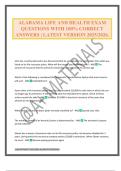 ALABAMA LIFE AND HEALTH EXAM QUESTIONS WITH 100&percnt; CORRECT ANSWERS &vert; LATEST VERSION 2025&sol;2026&period;