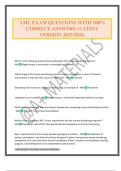 AML EXAM QUESTIONS WITH 100&percnt; CORRECT ANSWERS &vert; LATEST VERSION 2025&sol;2026&period;