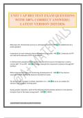 UNIT 3 AP BIO TEST EXAM QUESTIONS WITH 100&percnt; CORRECT ANSWERS &vert; LATEST VERSION 2025&sol;2026&period;