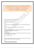 ATDH PRACTICE EXAM QUESTIONS WITH 100&percnt; CORRECT ANSWERS &vert; LATEST VERSION 2025&sol;2026&period;
