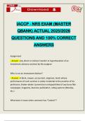 IACCP - NRS EXAM &lpar;MASTER QBANK&rpar; ACTUAL 2025&sol;2026 QUESTIONS AND 100&percnt; CORRECT ANSWERS