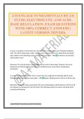 ATI ENGAGE FUNDAMENTALS RN 2&period;0&colon; FLUID&comma; ELECTROLYTE&comma; AND ACID- BASE REGULATION&period; EXAM QUESTIONS WITH 100&percnt; CORRECT ANSWERS &vert; LATEST VERSION 2025&sol;2026&period;