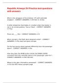 Republic Airways SV Practice test questions with answers