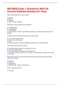 955 MSS Exam 1 Questions With All Correct Detailed Answers A+ Pass