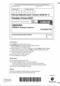 2025 Pearson Edexcel GCSE Japanese Paper 4 &lpar;1JAO&sol;4F&colon; Writing in Japanese&rpar;